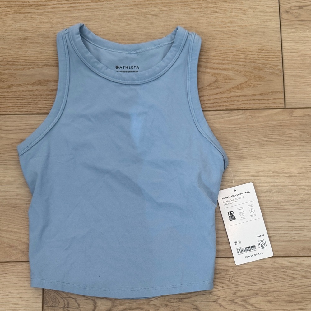 Athleta Women's Light Transcend Crop Tank Top SZ XXS NWT